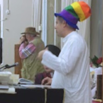 Purim at a synagogue in Jerusalem